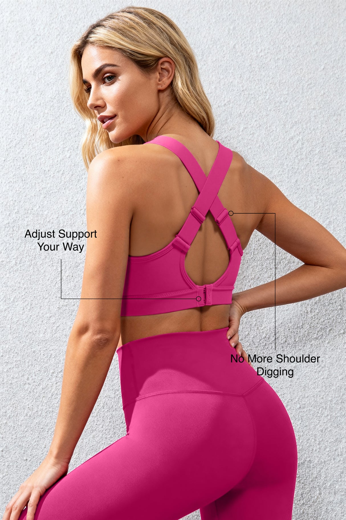 Power High Support Sports Bra With Adjustable Strap – Bounce Control, Sweat-Wicking, No Dig | High-Impact Support Best For Running, HIIT & Training