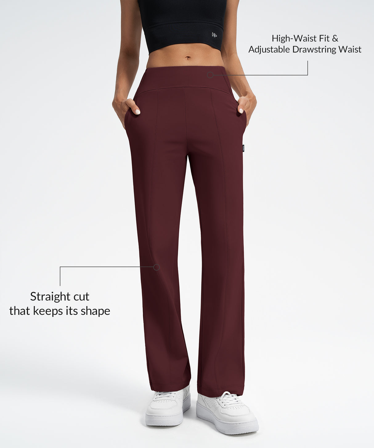 Anywhere Sporthose mit Kordelzug, wasserabweisend, Fleece-Futter, 29 Zoll | Damen-Sporthose Anywhere Sporthose mit Kordelzug, wasserabweisend, Fleece-Futter, 29 Zoll | Damen-Sporthose