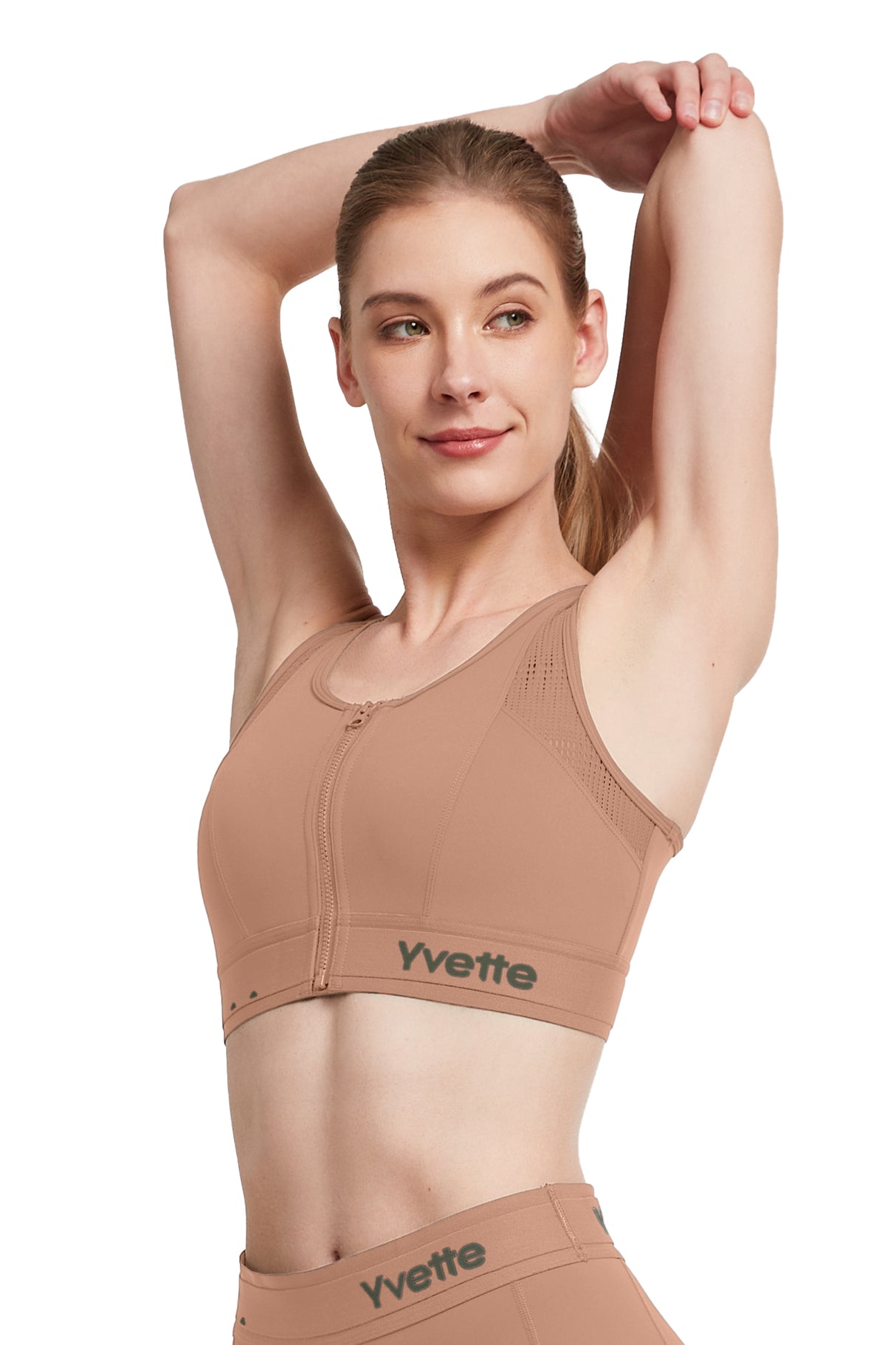 Echo™ Breathable Zip-Front Sustainable High-Support Bra | High-Impact Support Best For Running, HIIT & Training