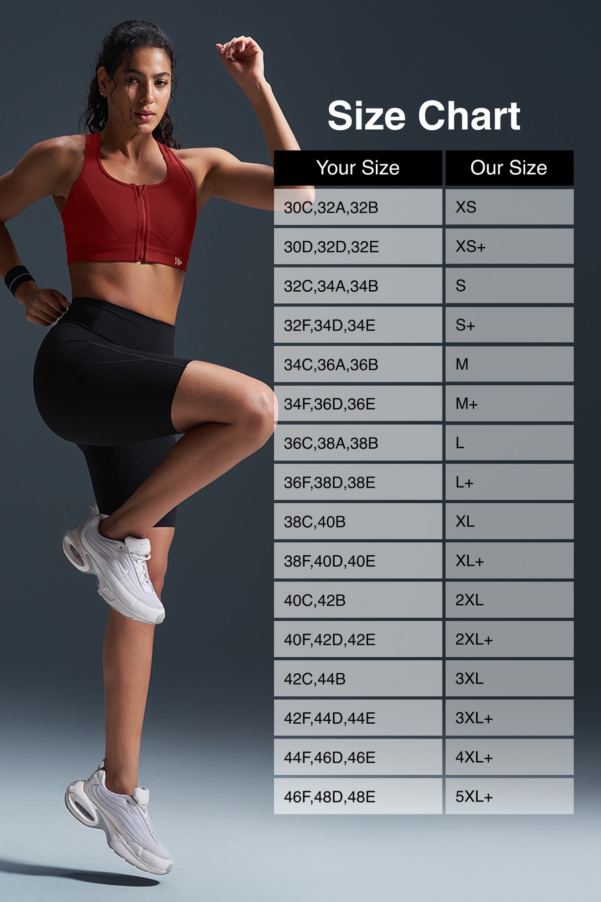 Enfold™ Zip Front Breathable Racerback High Impact Running Bra | Women's High Support Sports Bra