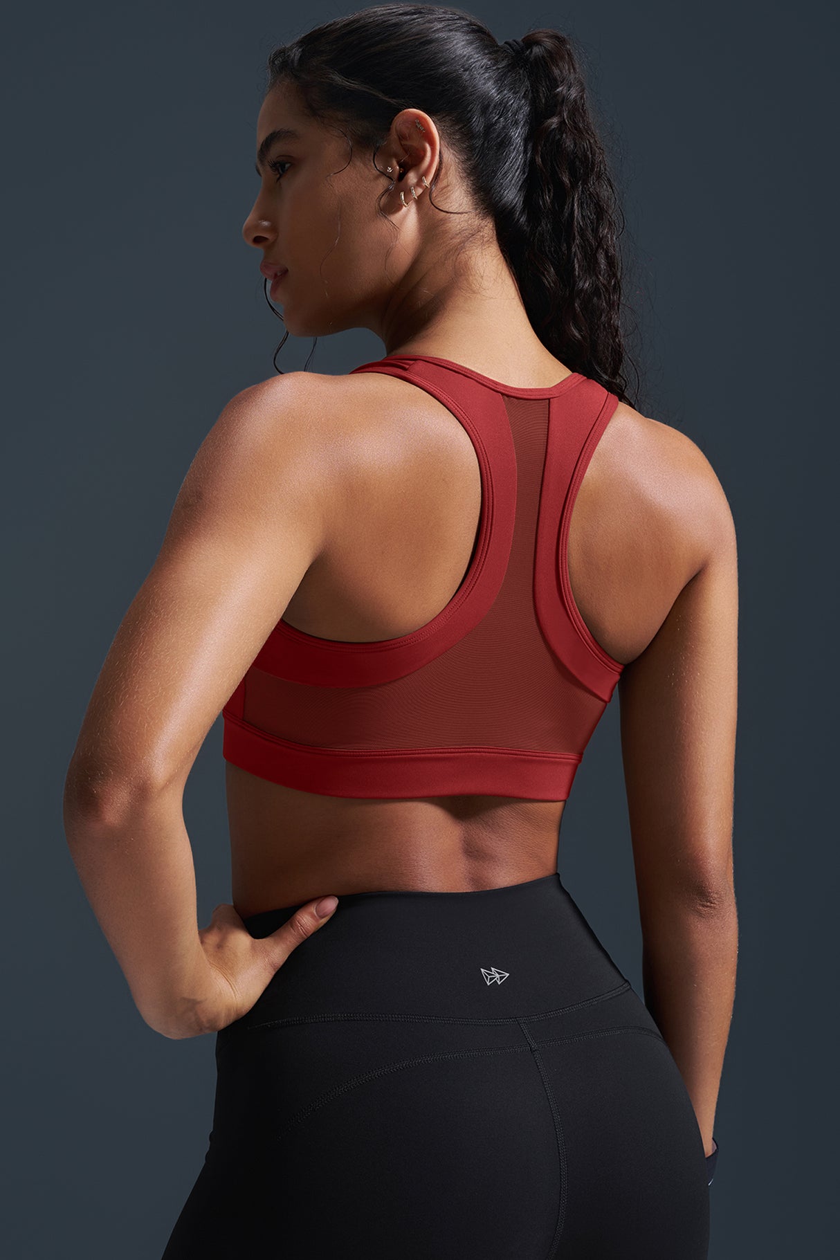 Enfold™ Zip Front Breathable Racerback High Impact Running Bra | Women's High Support Sports Bra