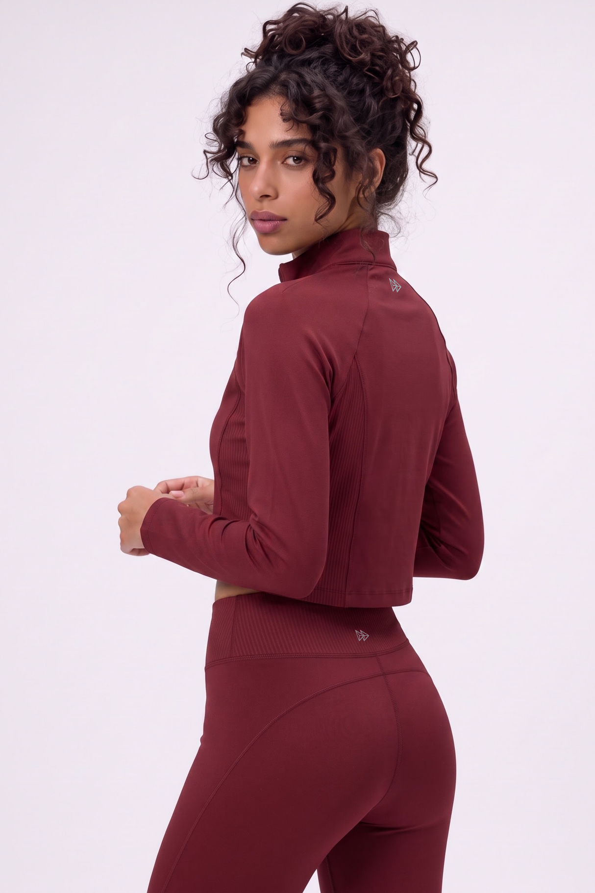 Anywhere™ Cropped Mock Neck Zip-Up Jacket | Women's Light Support Jackets