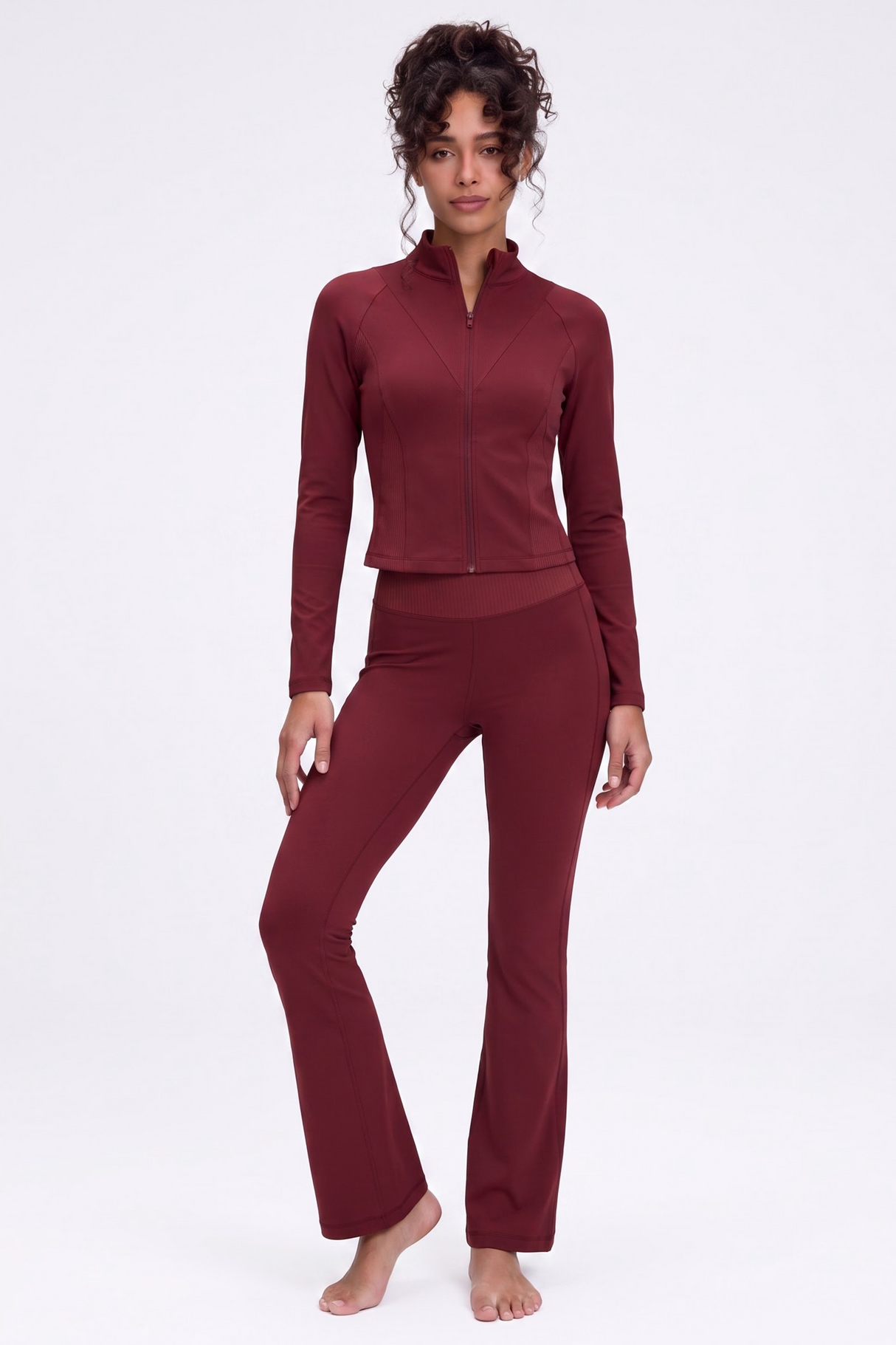 Anywhere™ Cropped Mock Neck Zip-Up Jacket | Women's Light Support Jackets