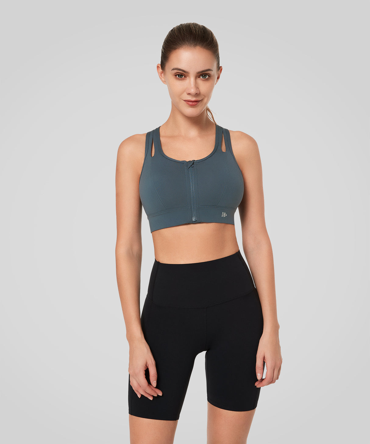 Enfold Longline Hollow Racerback gepolsterter Lauf-BH | Damen-Sport-BH mit starkem Halt