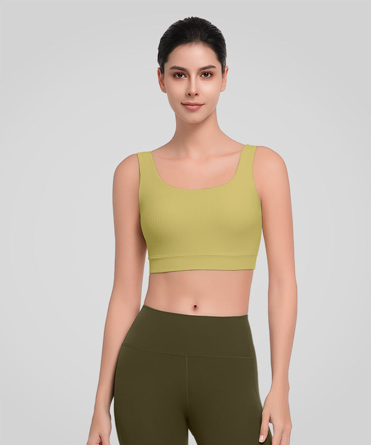 Shift Ribbed Deep U Back Padded Yoga Bra | Women's Light Support Sports Bra Shift Ribbed Deep U Back Padded Yoga Bra | Women's Light Support Sports Bra