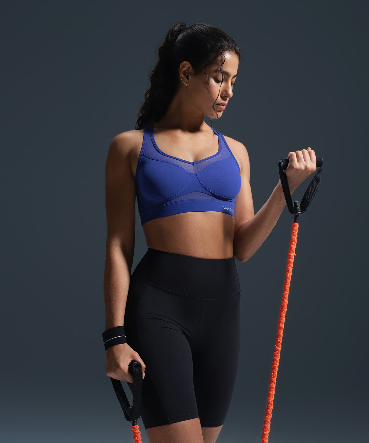 Reggiseno da corsa imbottito in rete con scollo a V Shift | Reggiseno sportivo ad alto sostegno da donna