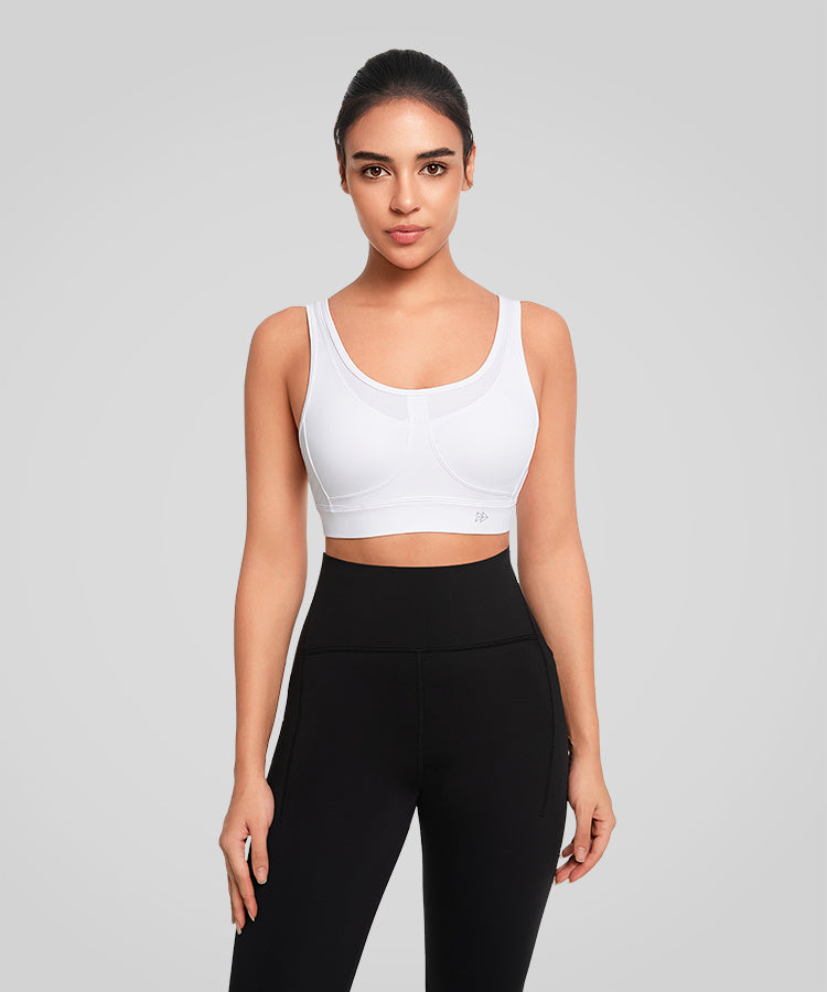 Sujetador deportivo transpirable con espalda cruzada y acolchado para correr | Sujetador deportivo de alta sujeción para mujer Sujetador deportivo transpirable con espalda cruzada y acolchado para correr | Sujetador deportivo de alta sujeción para mujer