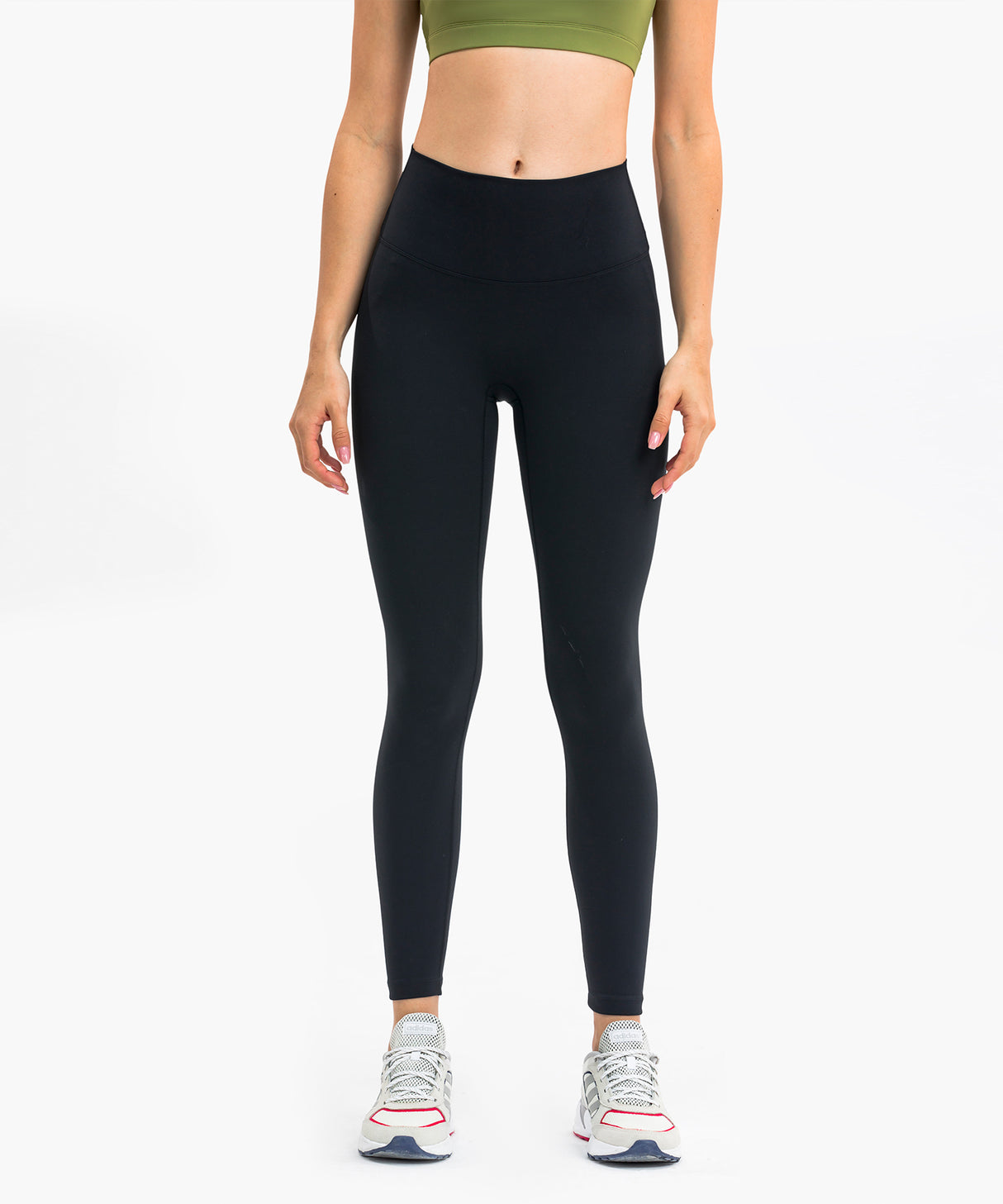 Sömlösa, smidiga yogaleggings med hög midja | Damleggings med lätt stöd