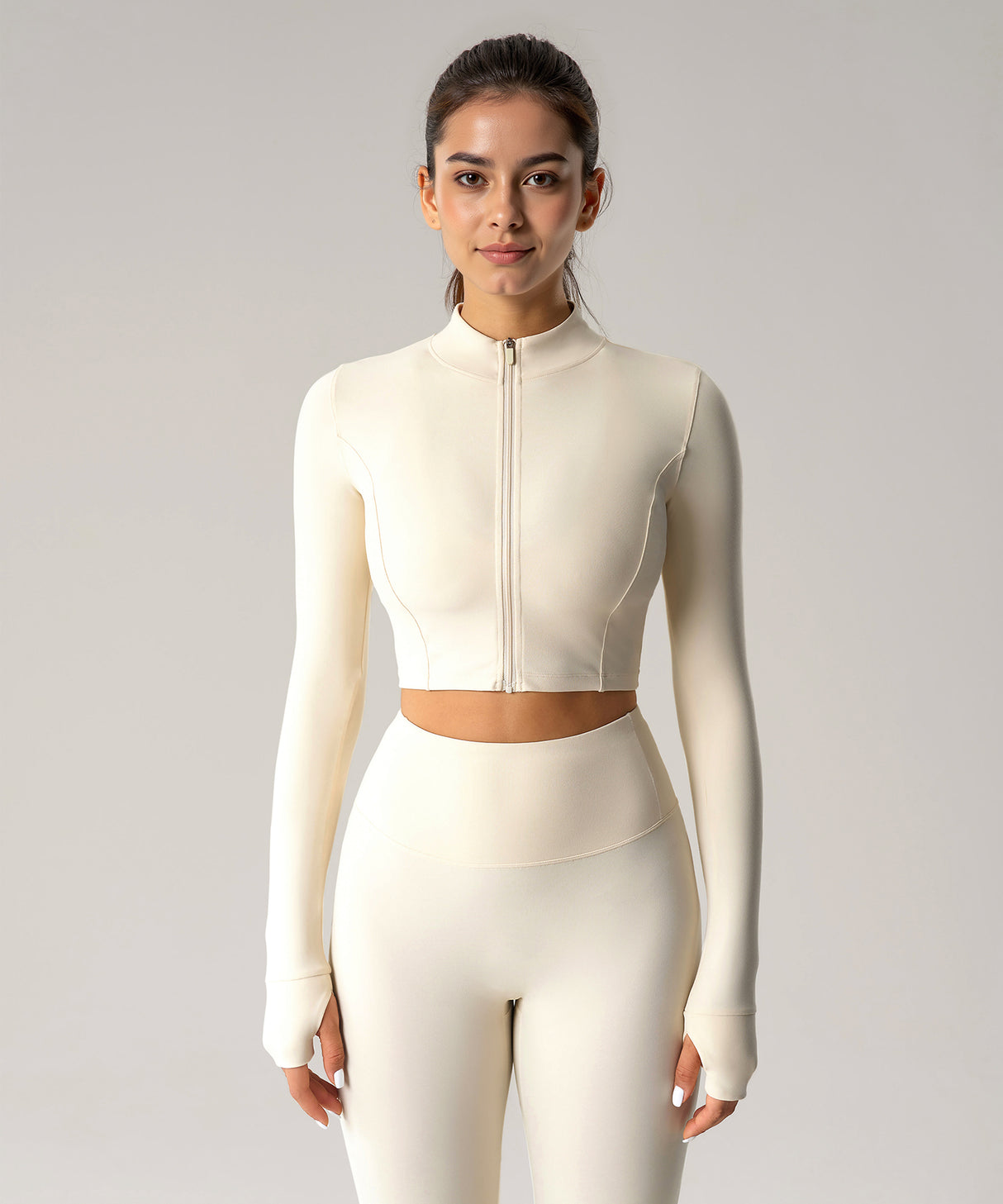 Full Zip Up Slim Fit Stretchy Workout Athletic Jackets | Women's Light Support Jackets