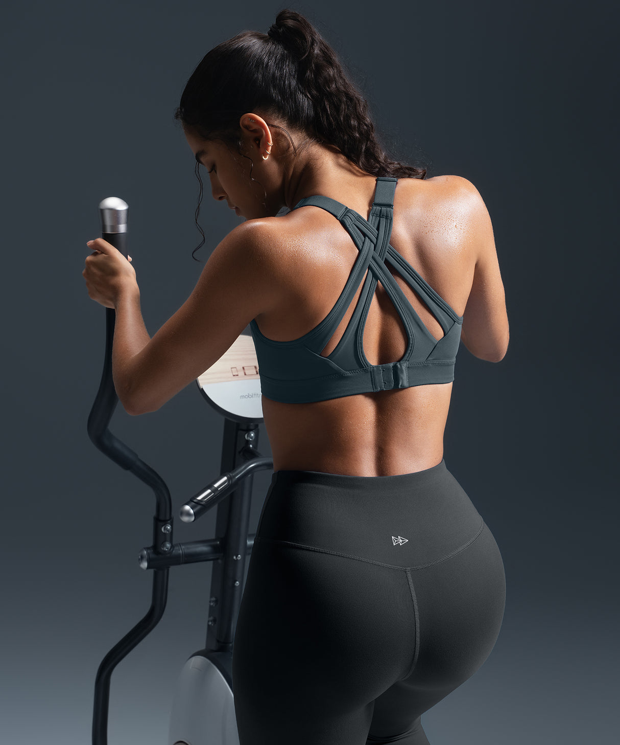 Reggiseno da corsa imbottito con incrocio regolabile Power | Reggiseno sportivo ad alto sostegno da donna