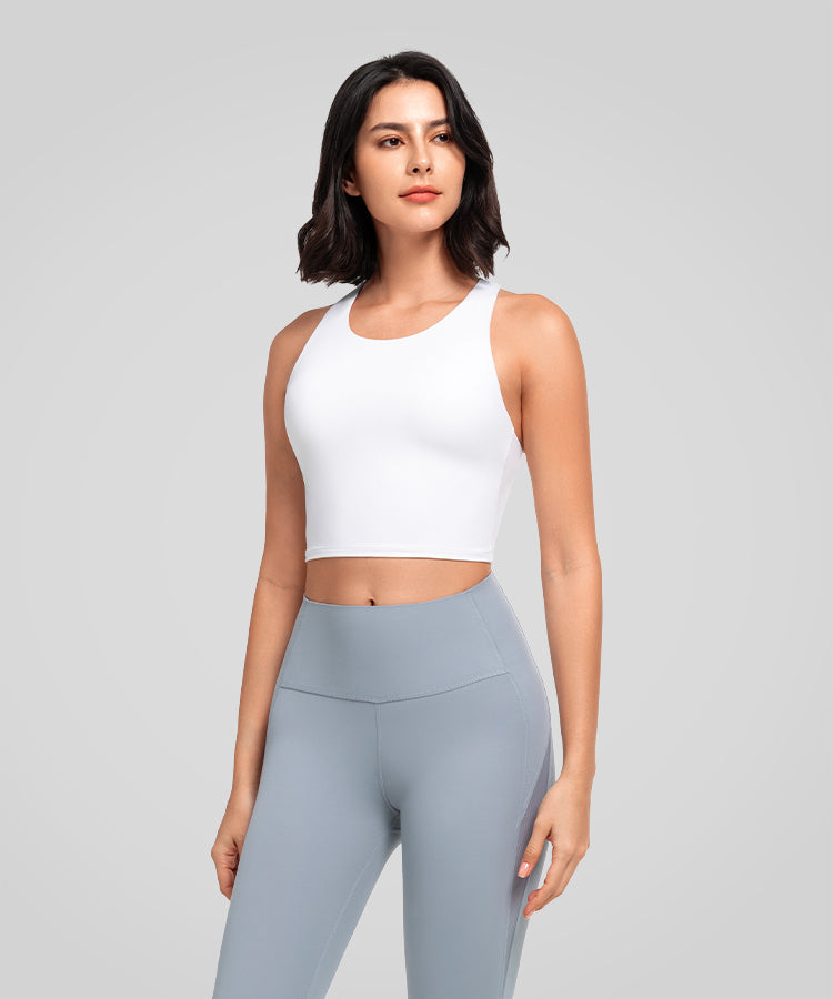 Gepolsterter Yoga-BH mit U-Ausschnitt und Riemchen | Leicht stützender Sport-BH für Damen Gepolsterter Yoga-BH mit U-Ausschnitt und Riemchen | Leicht stützender Sport-BH für Damen