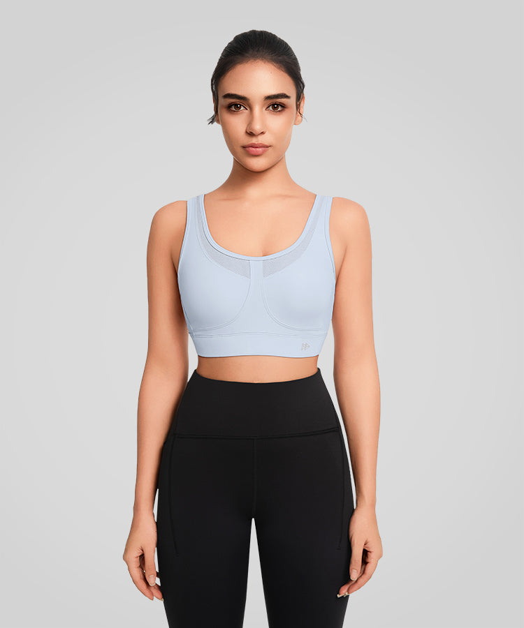 Sujetador deportivo transpirable con espalda cruzada y acolchado para correr | Sujetador deportivo de alta sujeción para mujer Sujetador deportivo transpirable con espalda cruzada y acolchado para correr | Sujetador deportivo de alta sujeción para mujer