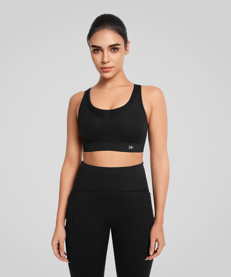 Sujetador deportivo transpirable con espalda cruzada y acolchado para correr | Sujetador deportivo de alta sujeción para mujer Sujetador deportivo transpirable con espalda cruzada y acolchado para correr | Sujetador deportivo de alta sujeción para mujer