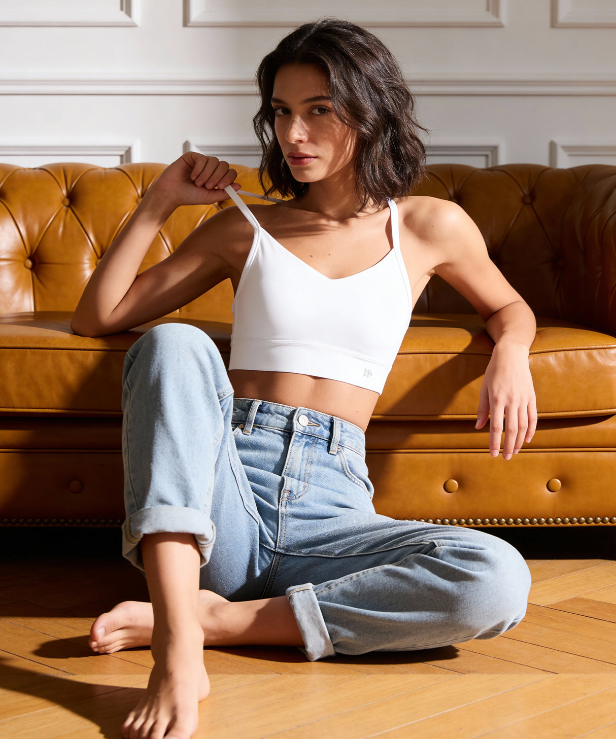 Sujetador de yoga con almohadillas cosidas y espalda en Y Anywhere | Sujetador deportivo de sujeción ligera para mujer Sujetador de yoga con almohadillas cosidas y espalda en Y Anywhere | Sujetador deportivo de sujeción ligera para mujer