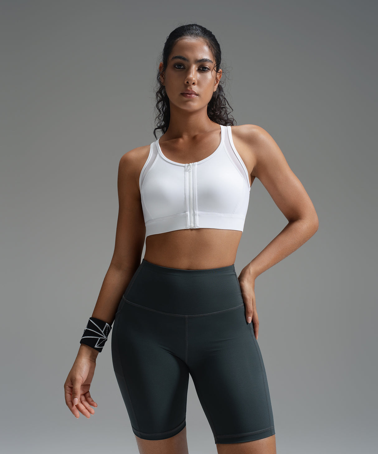 Lättviktslöpar-BH med Power T-back-mönster | Sport-BH med högt stöd för kvinnor