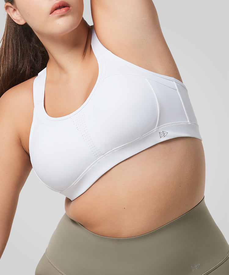 Justerbar löpar-BH med vadderad korsning | Sport-BH med högt stöd för kvinnor