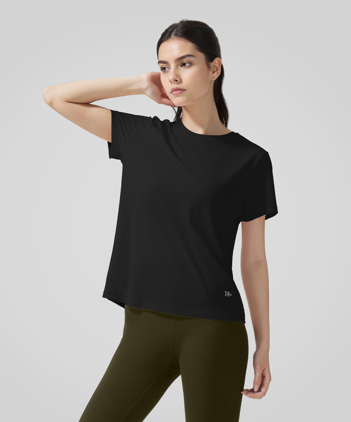 T-shirt leggera aderente tinta unita Anywhere | T-shirt a maniche corte da donna T-shirt leggera aderente tinta unita Anywhere | T-shirt a maniche corte da donna