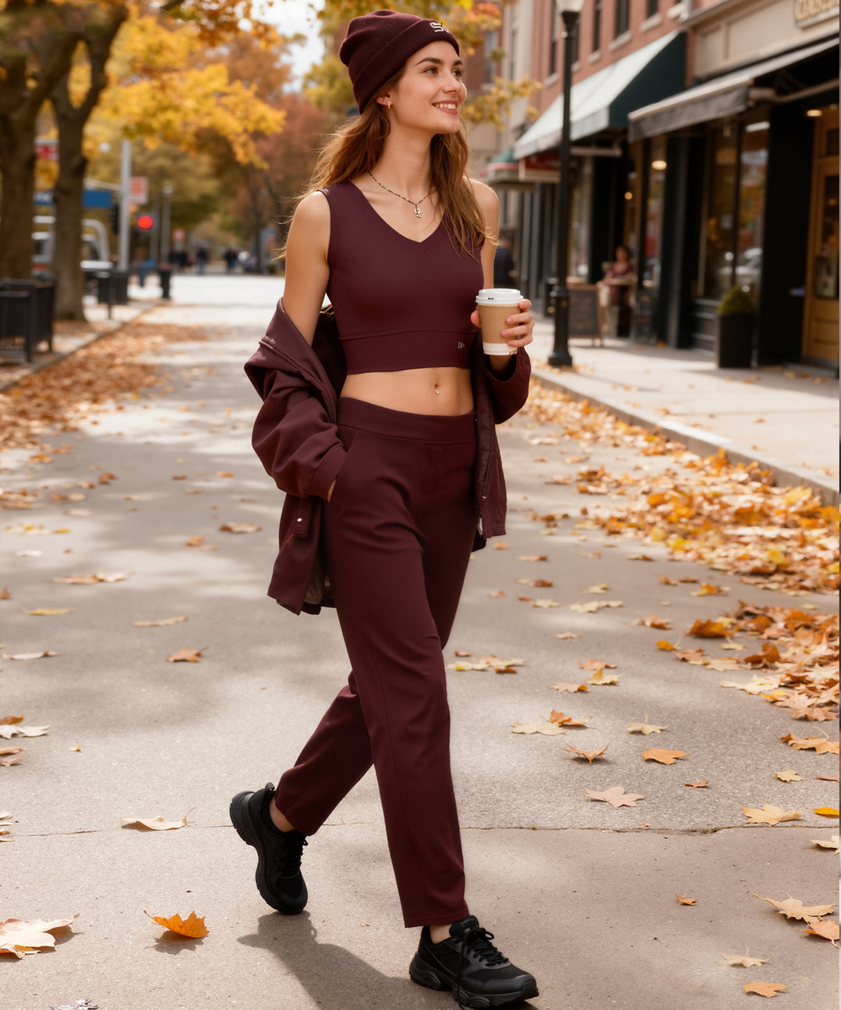 Pantaloni sportivi casual con fodera in pile e tasche ovunque | Pantaloni sportivi da donna Pantaloni sportivi casual con fodera in pile e tasche ovunque | Pantaloni sportivi da donna