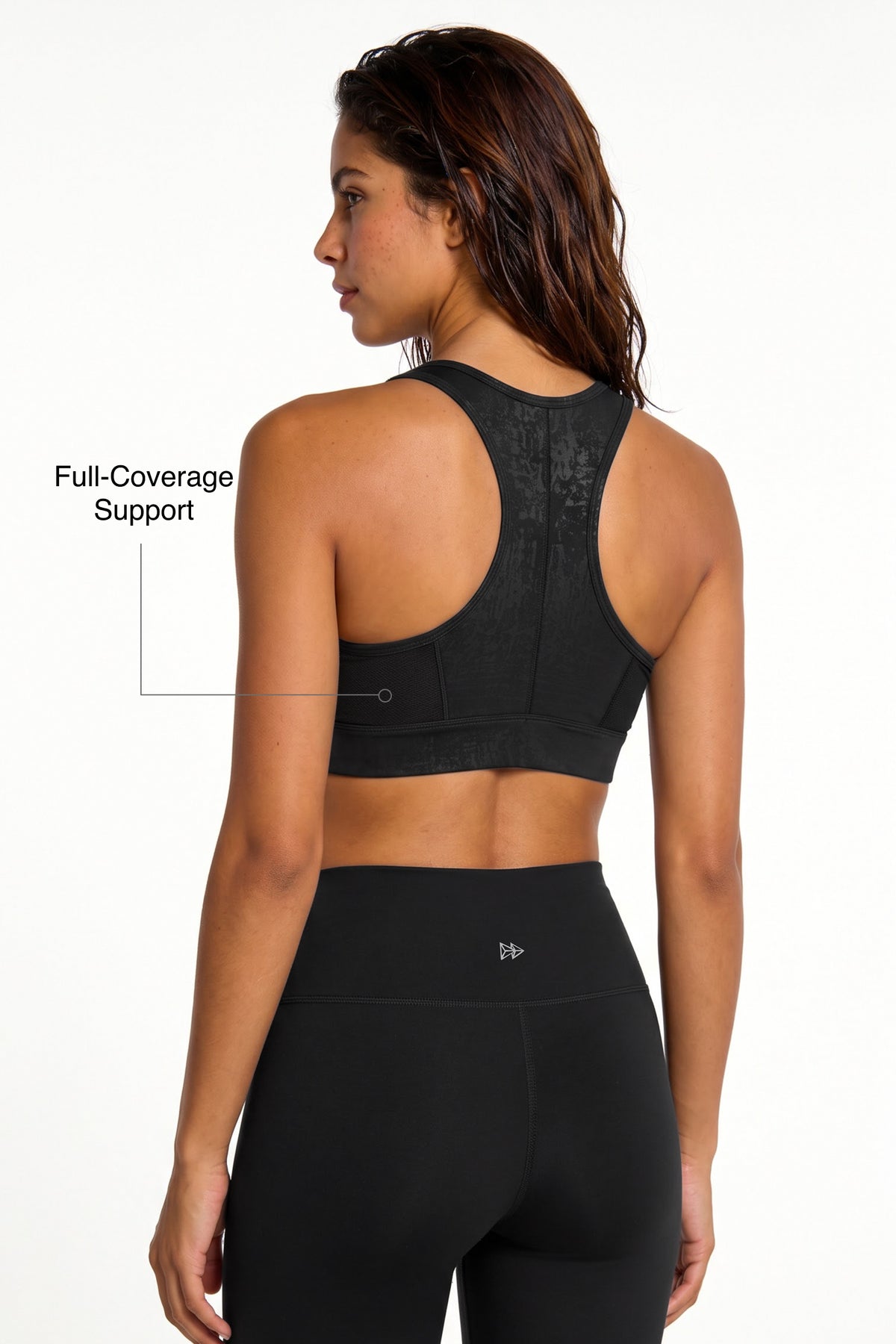 Power™ Zip-Front Mesh Racerback Sports Bra | High Support Best For Running, HIIT & Training