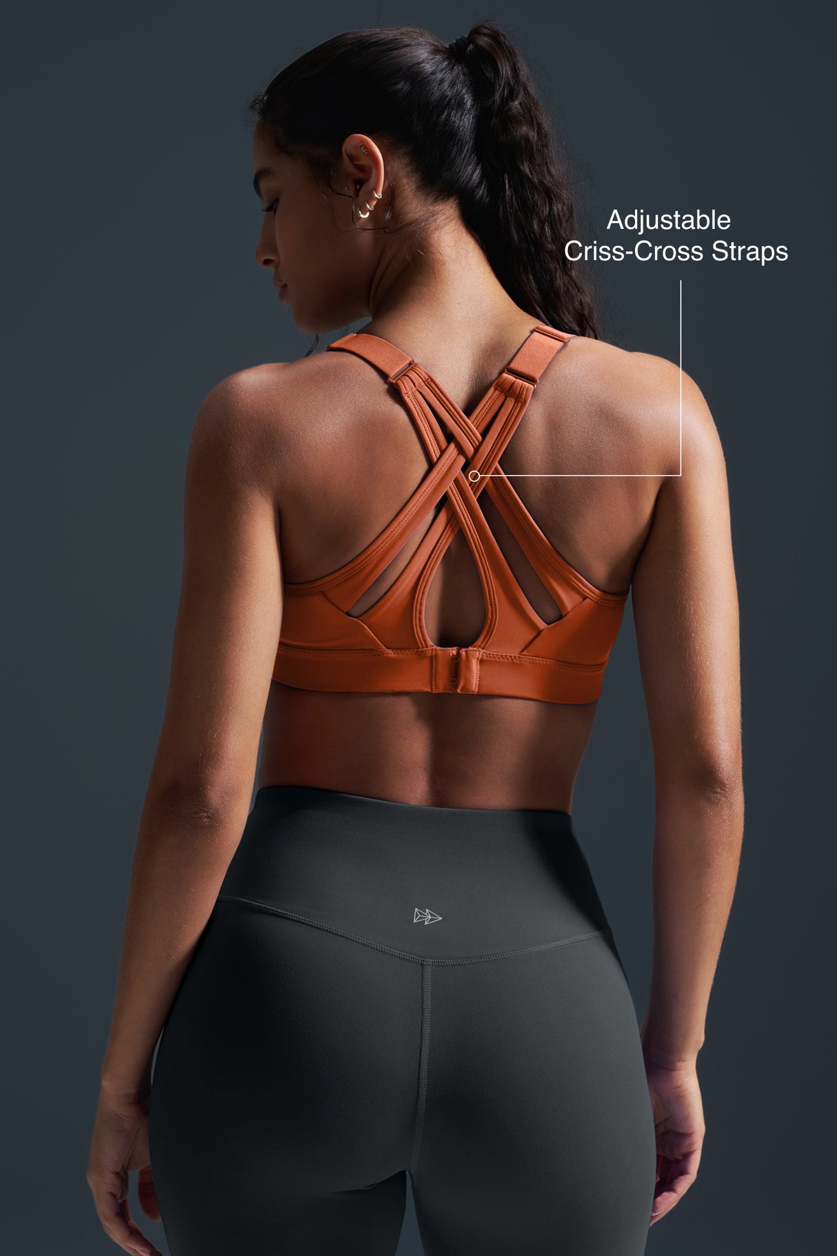 Power™ Adjustable Crisscross Padded Running Bra | Women's High Support Sports Bra