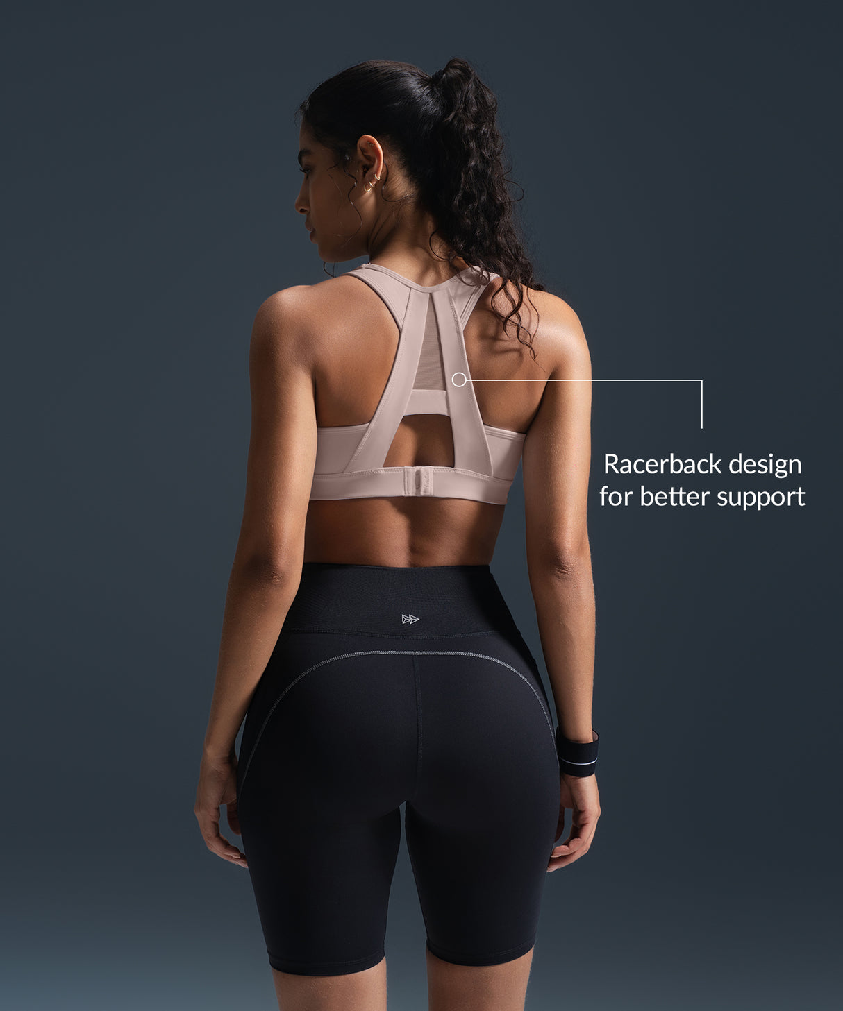 Reggiseno da corsa imbottito in rete con scollo a V Shift | Reggiseno sportivo ad alto sostegno da donna