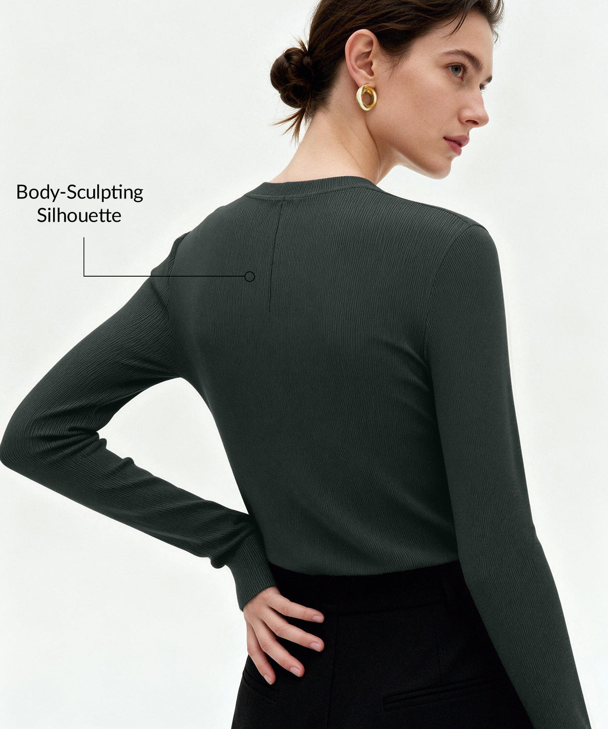 Anywhere Casual Half-Button Collar Long Sleeve Shirt | Women's Long Sleeve T-shirt