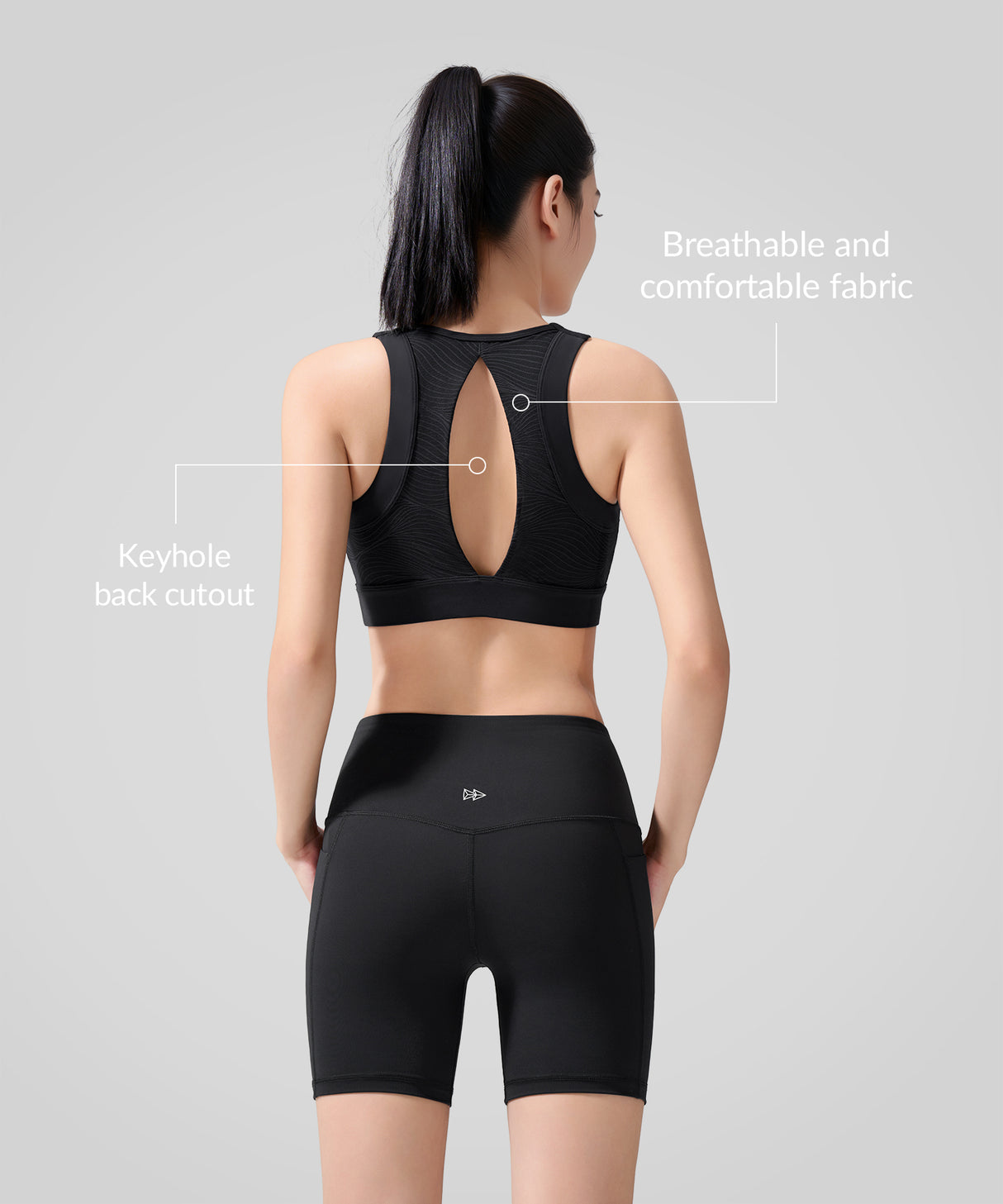 Echo Key Hole Back Mesh Andningsbar Yoga-BH | Sport-BH med lätt stöd för kvinnor Echo Key Hole Back Mesh Andningsbar Yoga-BH | Sport-BH med lätt stöd för kvinnor