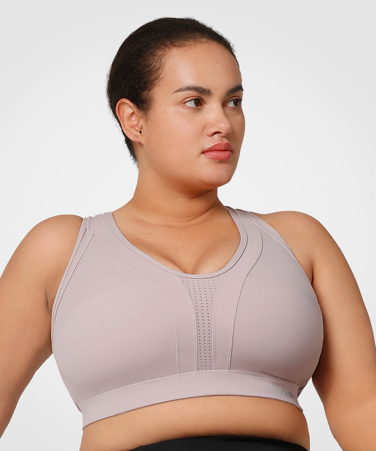 Power Cross Back Padded Running Bra | Women's High Support Sports Bra