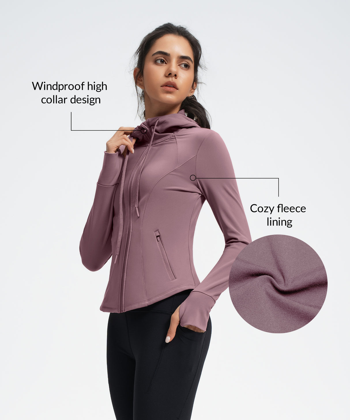 Vattentålig Shift Fleecejacka med Hel Dragkedja | Sportjacka för Dam
