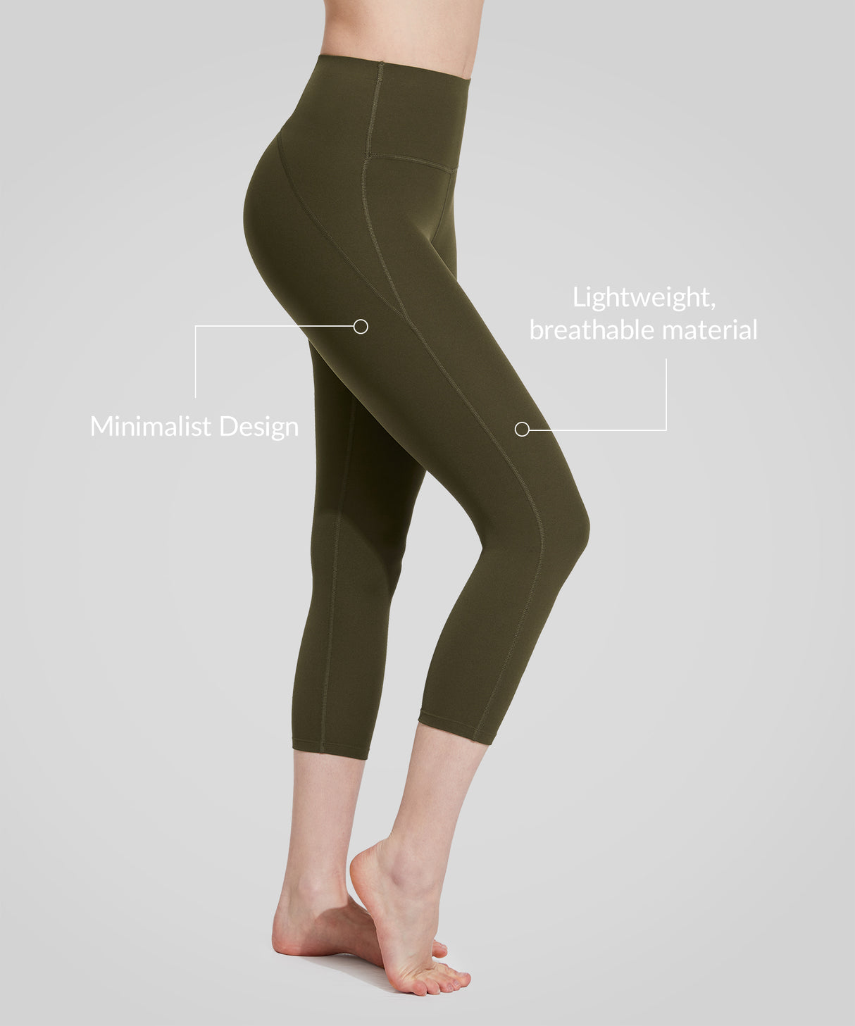 Anywhere Leichte, atmungsaktive, dehnbare Capri-Leggings | Damen-Sportrock