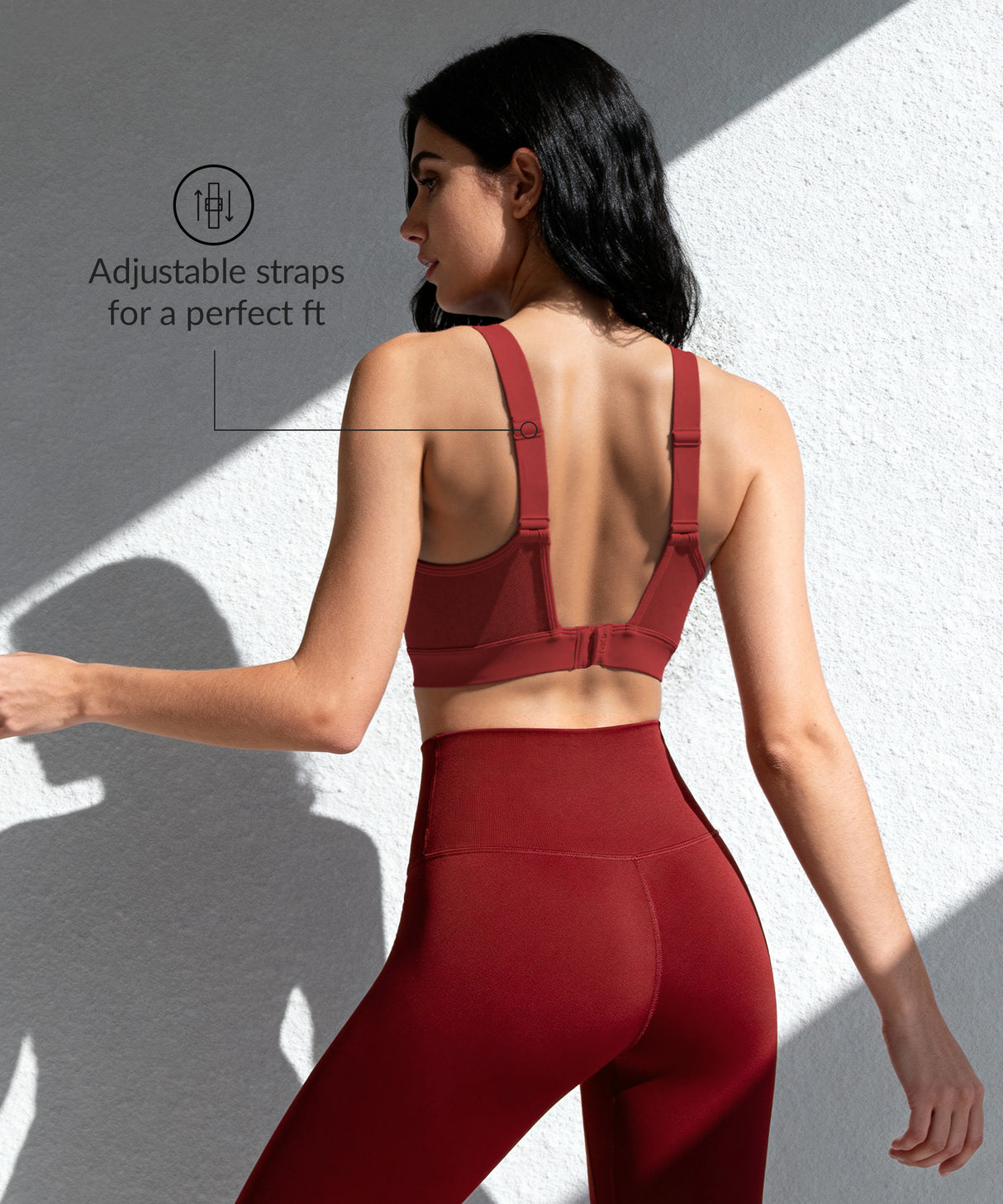 Reggiseno da corsa imbottito regolabile Power Enhance | Reggiseno sportivo da donna con supporto medio