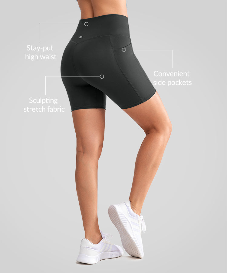 Pantaloncini da corsa aderenti a vita alta Shift 6'' | Pantaloncini sportivi ad alto supporto da donna Pantaloncini da corsa aderenti a vita alta Shift 6'' | Pantaloncini sportivi ad alto supporto da donna