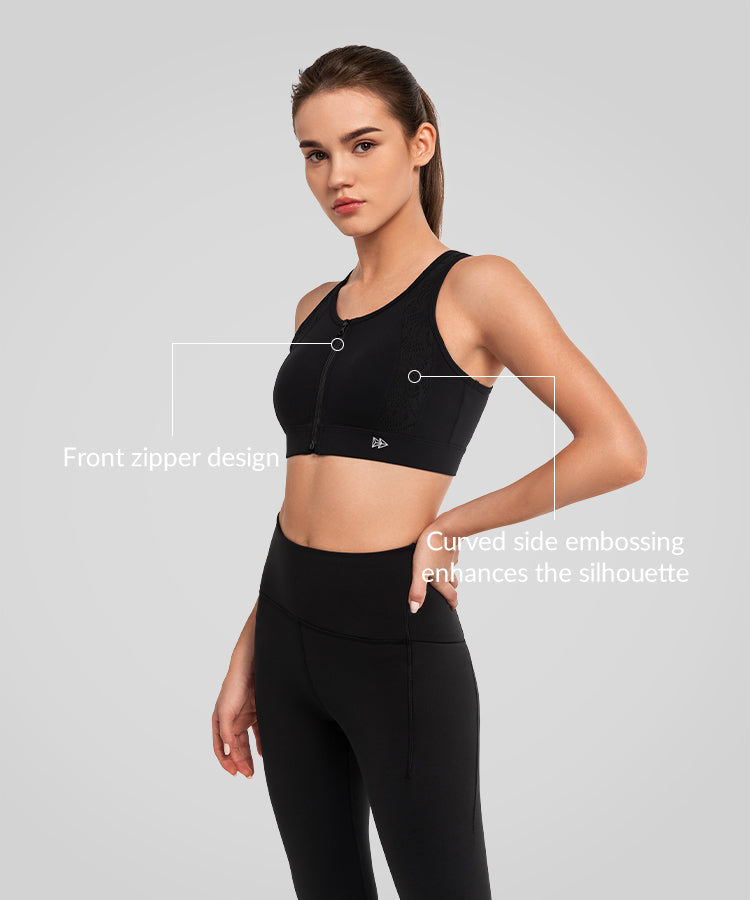 Gepolsterter Lauf-BH mit Echo Cut-Out-Design | Sport-BH mit starkem Halt für Damen