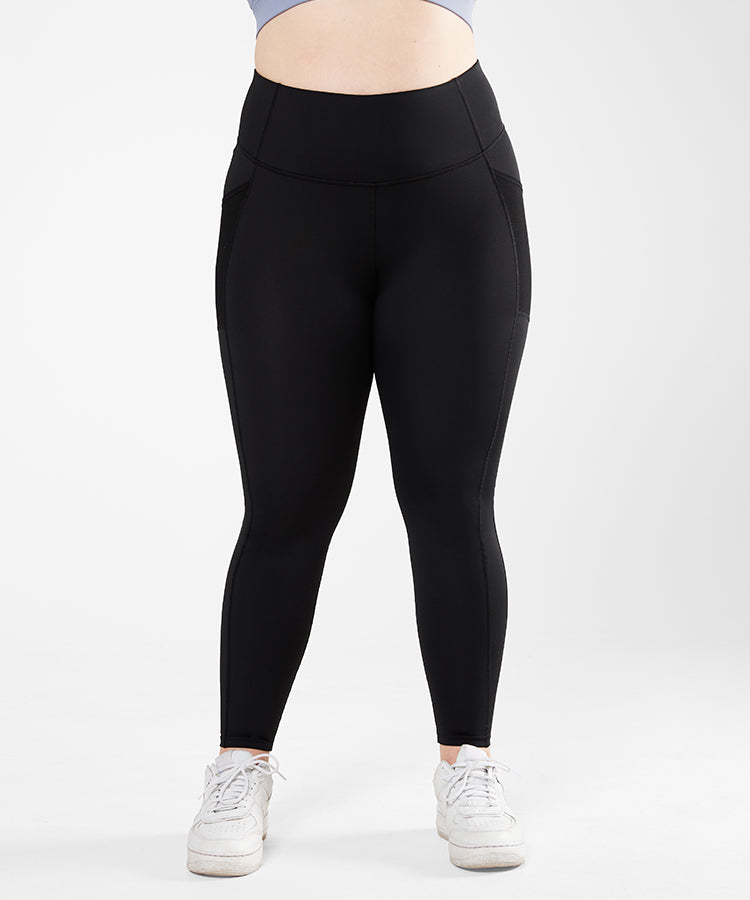 Leggings elásticos de running de cintura alta con bolsillos de malla | Leggings de alta sujeción para mujer
