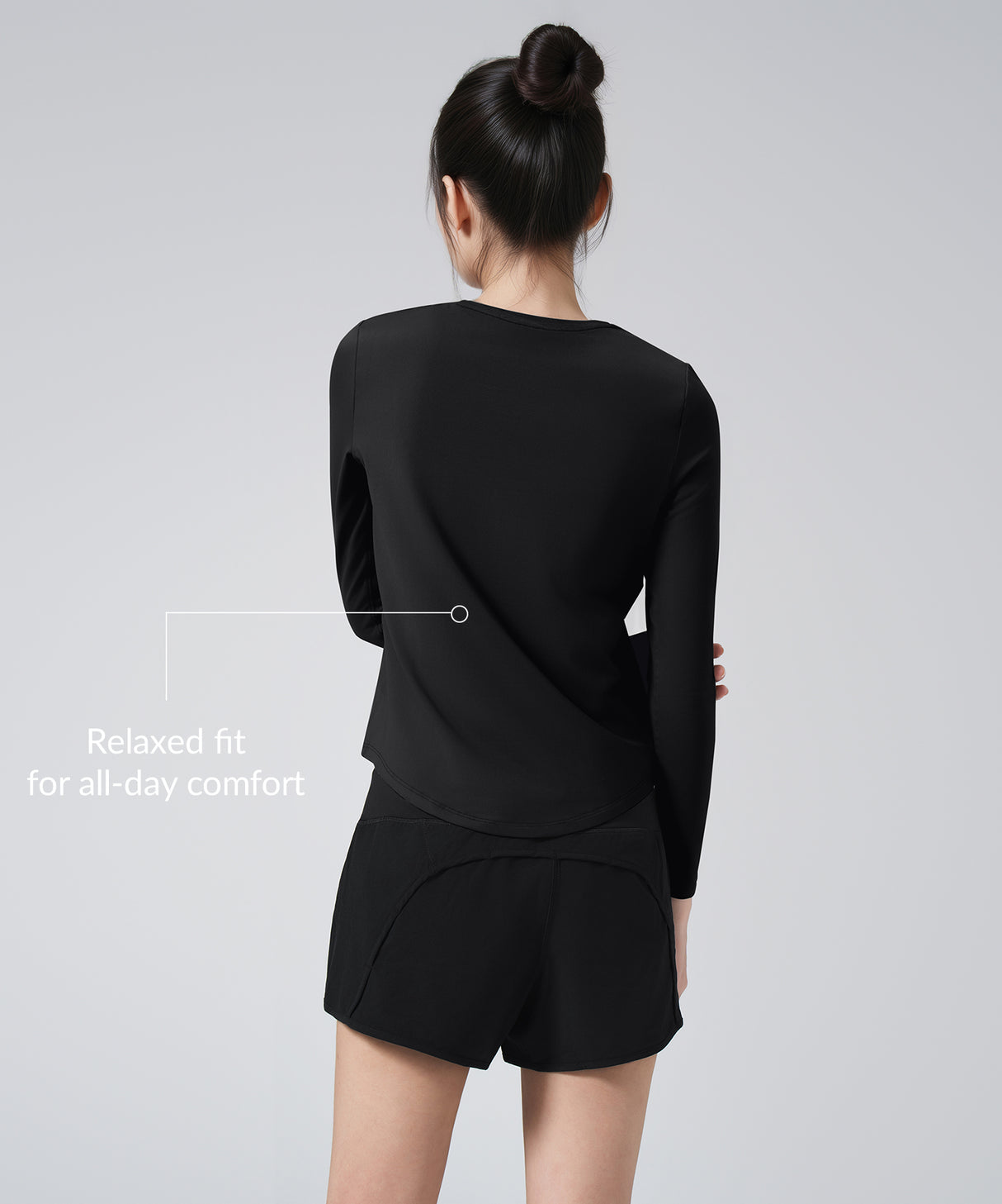 Anywhere Solid Color Long Sleeve Shirt| Women's Long Sleeve T-shirt