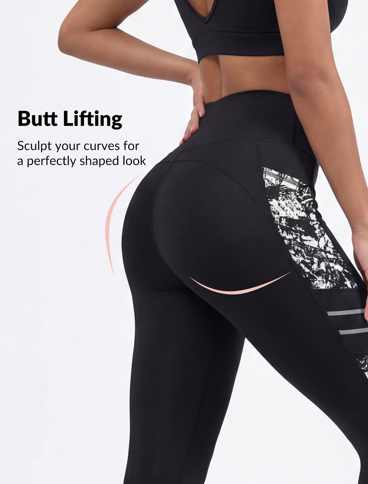 Echo High-Waisted Print Running Leggings 26" | Women's High Support Leggings Echo High-Waisted Print Running Leggings 26" | Women's High Support Leggings