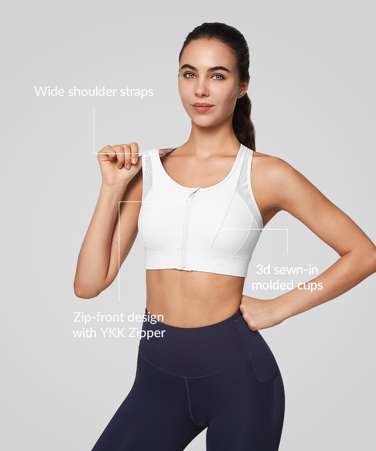 Sujetador para correr con espalda cruzada Power Cross | Sujetador deportivo de alta sujeción para mujer