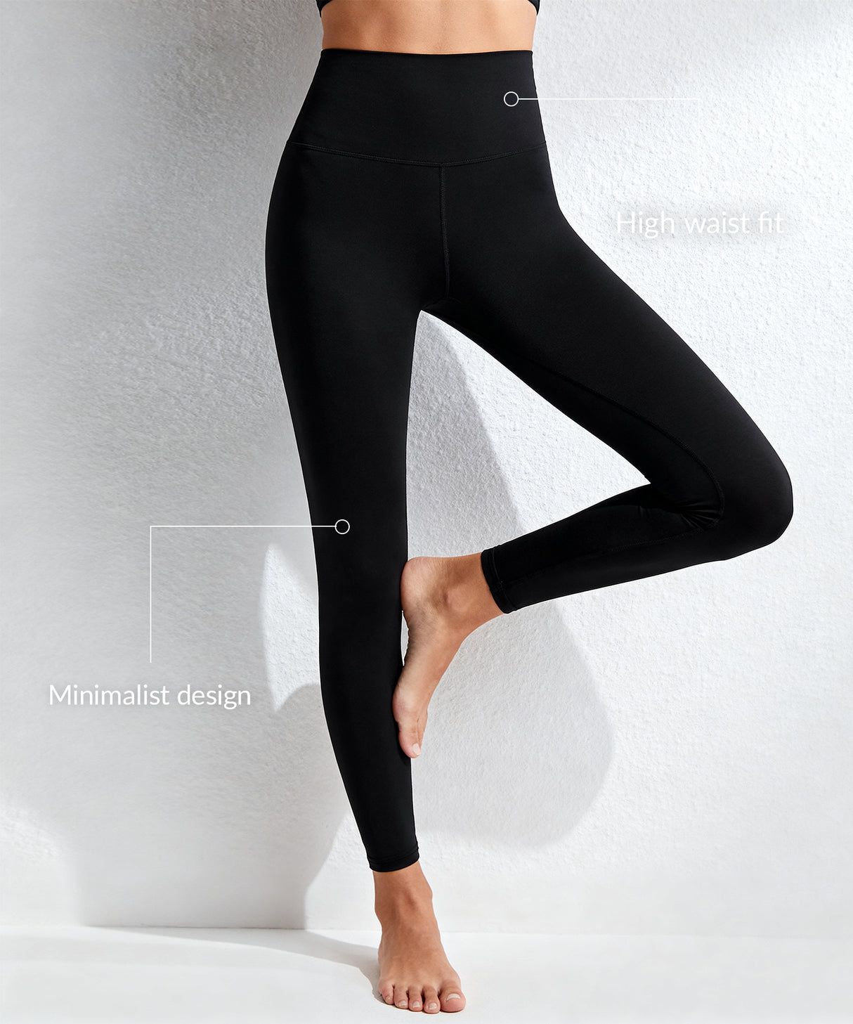 Leggings de running Echo de cintura alta (68 cm) | Leggings de alta sujeción para mujer