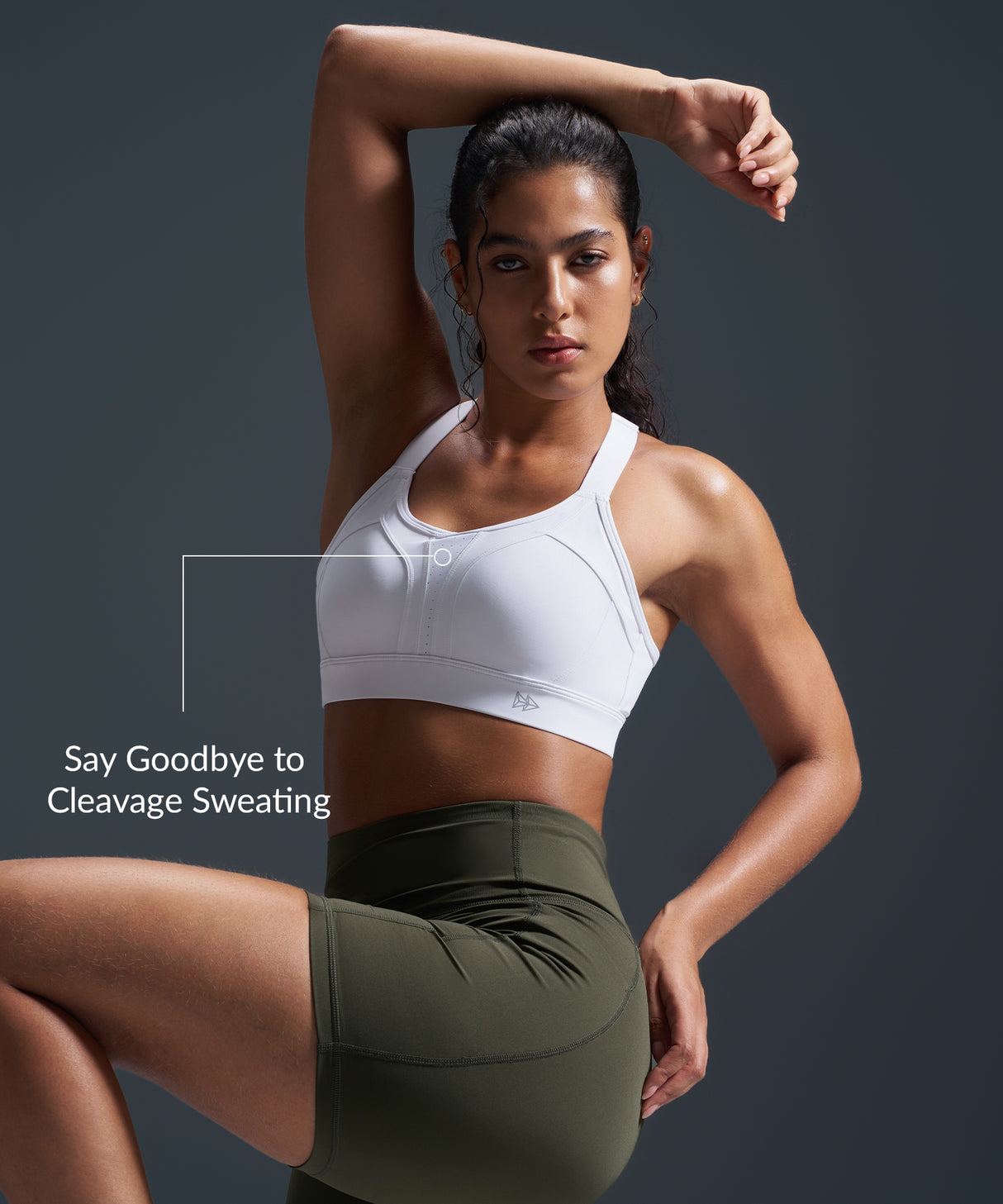 Justerbar löpar-BH med vadderad korsning | Sport-BH med högt stöd för kvinnor