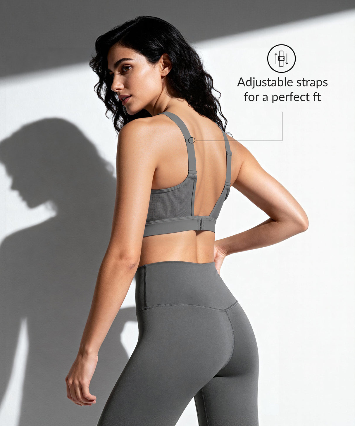 Power Adjustable Enhance Padded Running Bra | Women's Medium Support Sports Bra