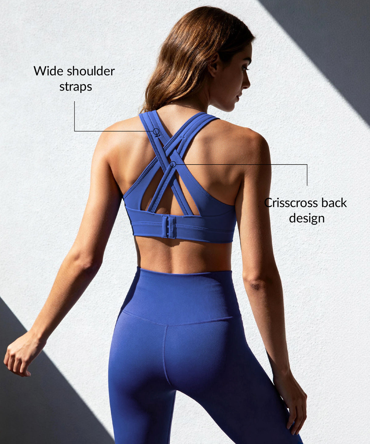 Power Cross Back gepolsterter Lauf-BH | Sport-BH mit starkem Halt für Damen