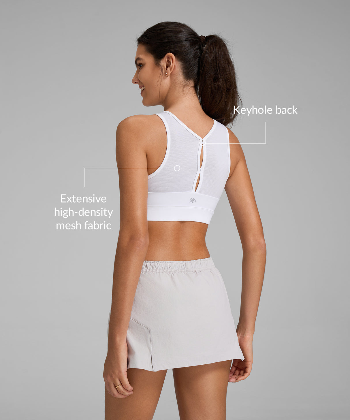 Power Cutout Racerback Zip Front Running Bra | Women's High Support Sports Bra