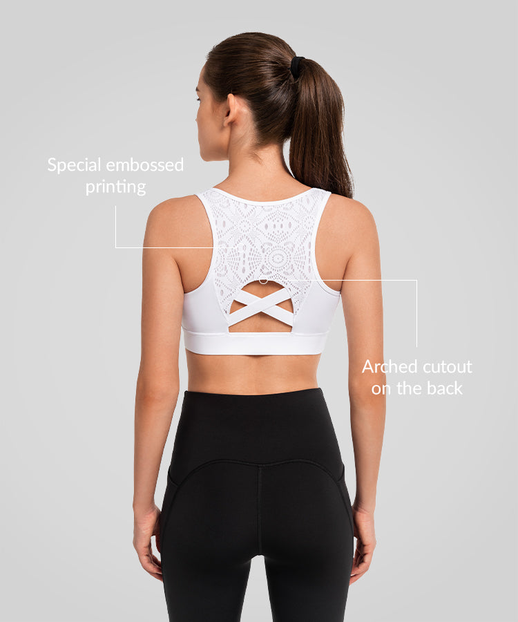 Gepolsterter Lauf-BH mit Echo Cut-Out-Design | Sport-BH mit starkem Halt für Damen
