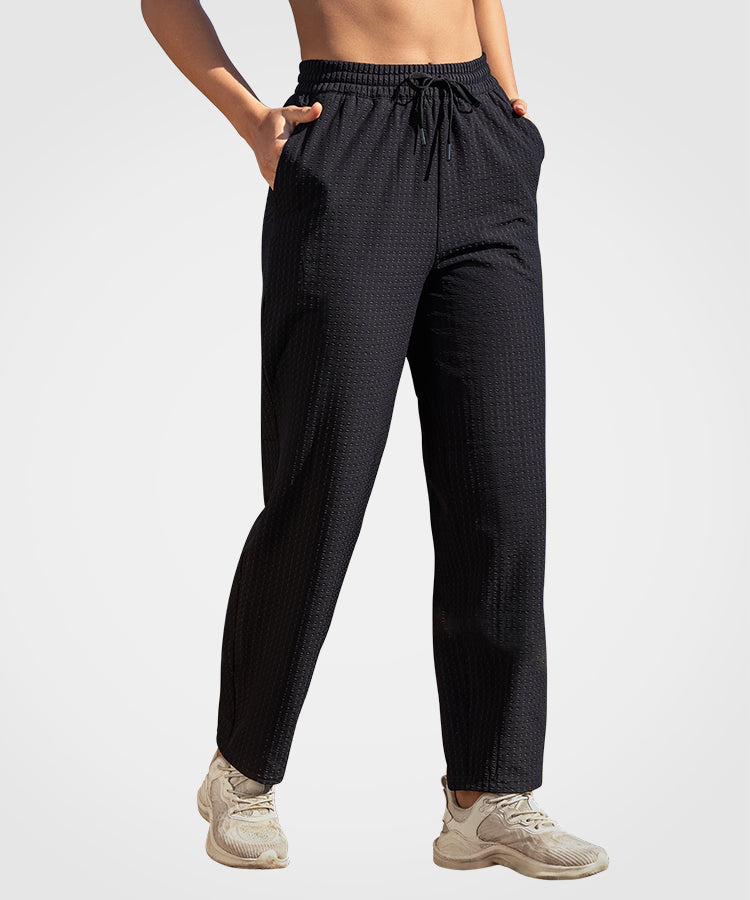Shift Drawstring Textured Loose Pants | Women's Sports Pants – Yvette