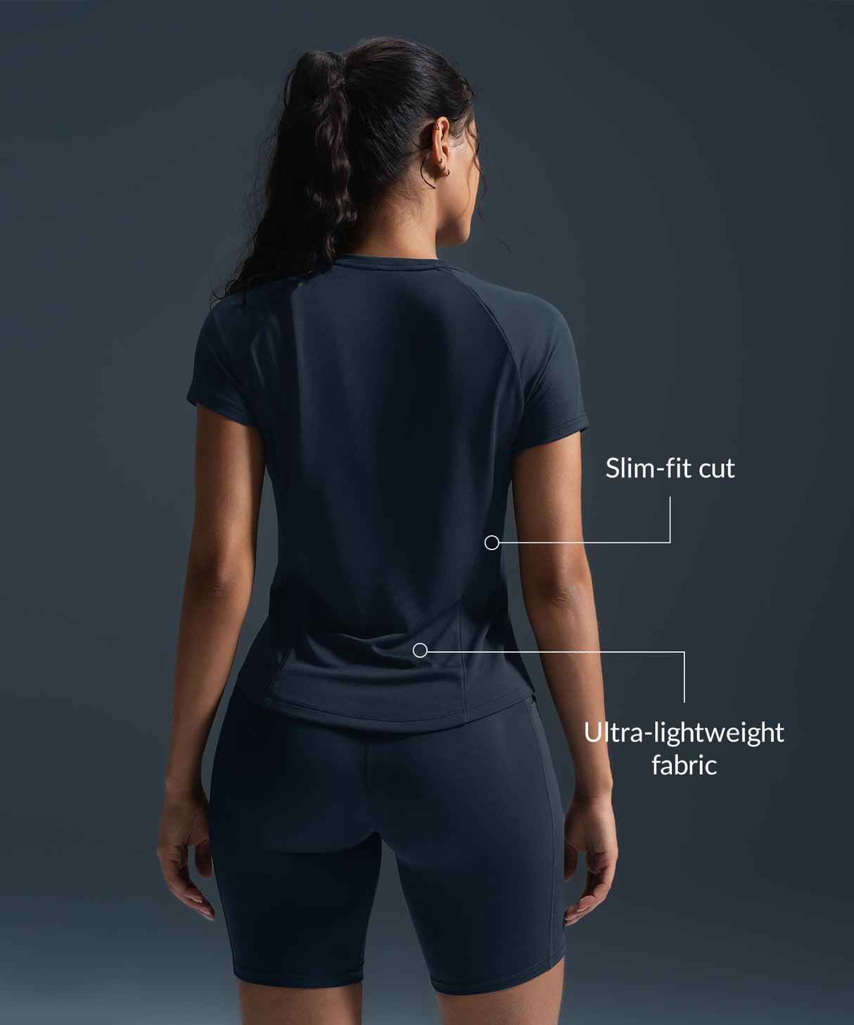 Camiseta ultraligera de tacto fresco y corte ajustado | Camiseta de manga corta para mujer