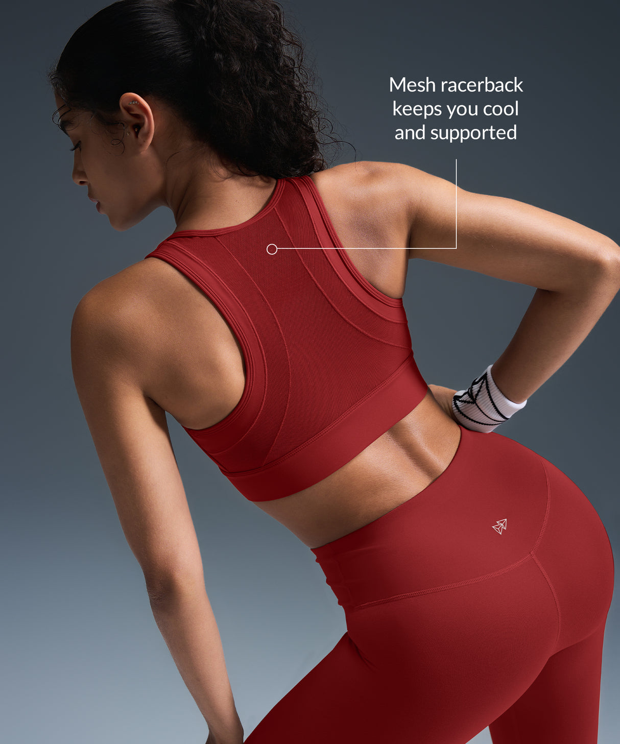 Sculpt Zip Mesh Racerback Padded Running Bra | Women's High Support Sports Bra