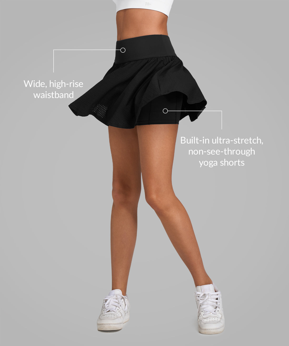 Gonna da tennis plissettata Sculpt con fodera in rete traspirante | Gonna sportiva da donna