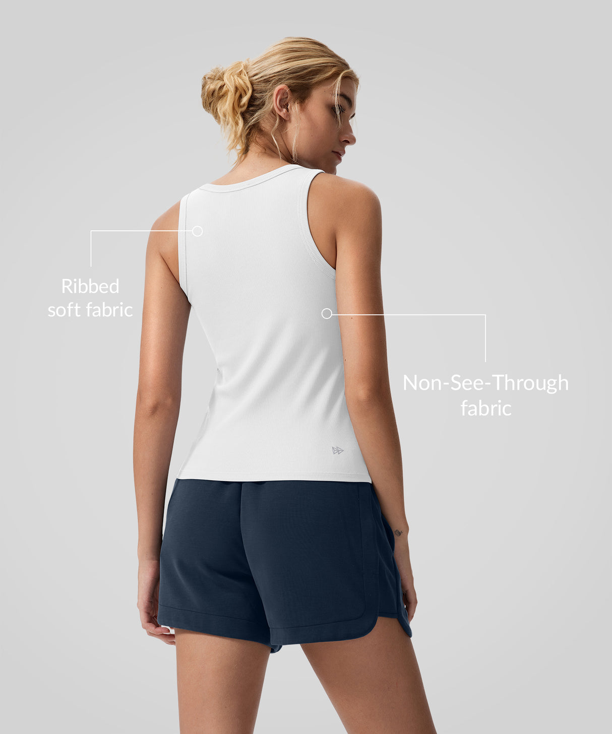 Top deportivo de canalé suave y sin transparencias Anywhere | Sujetador deportivo de sujeción ligera para mujer