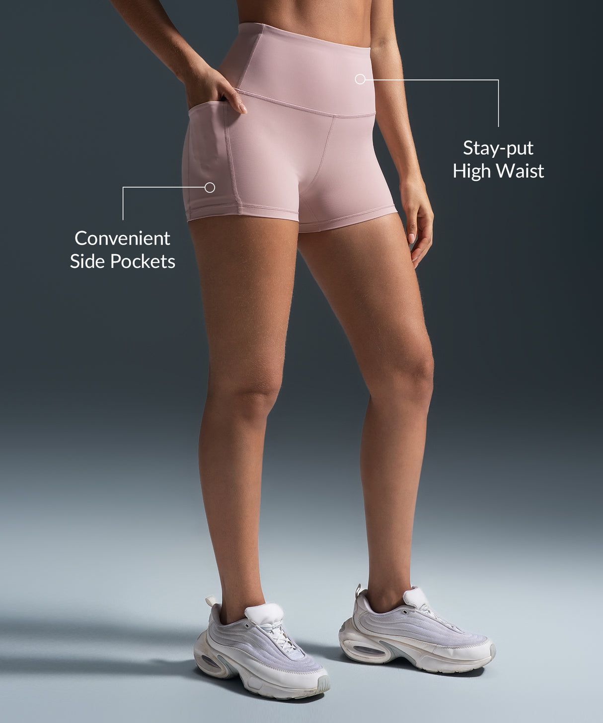 Shorts ajustados de cintura alta Shift para correr (8, 10, 15 y 20 cm) | Shorts deportivos de alta sujeción para mujer