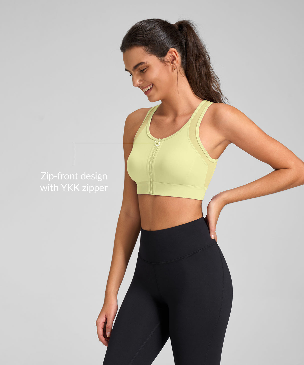 Reggiseno da corsa leggero Power T-back in rete | Reggiseno sportivo ad alto sostegno da donna